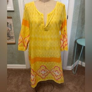 Old Navy 3/4 Sleeve Swim Cover Up / Dress Tunic, Semi Sheer, Size M